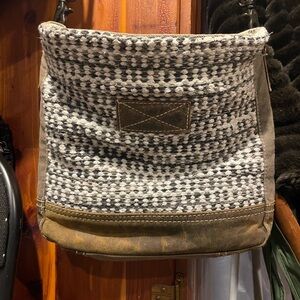 Myra Crossbody Bag with Brown and Cream Accents